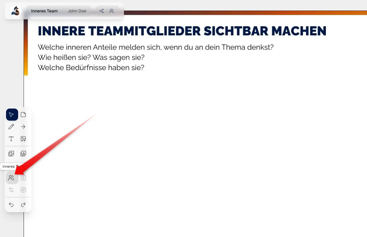 Inneres-Team-Tool öffnen