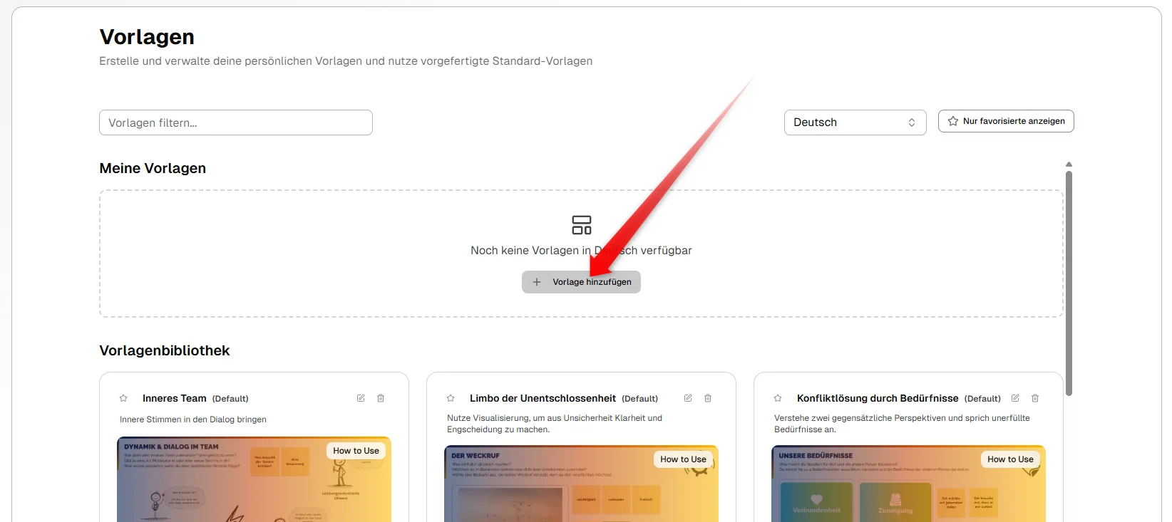 Eigene Session-Vorlagen erstellen