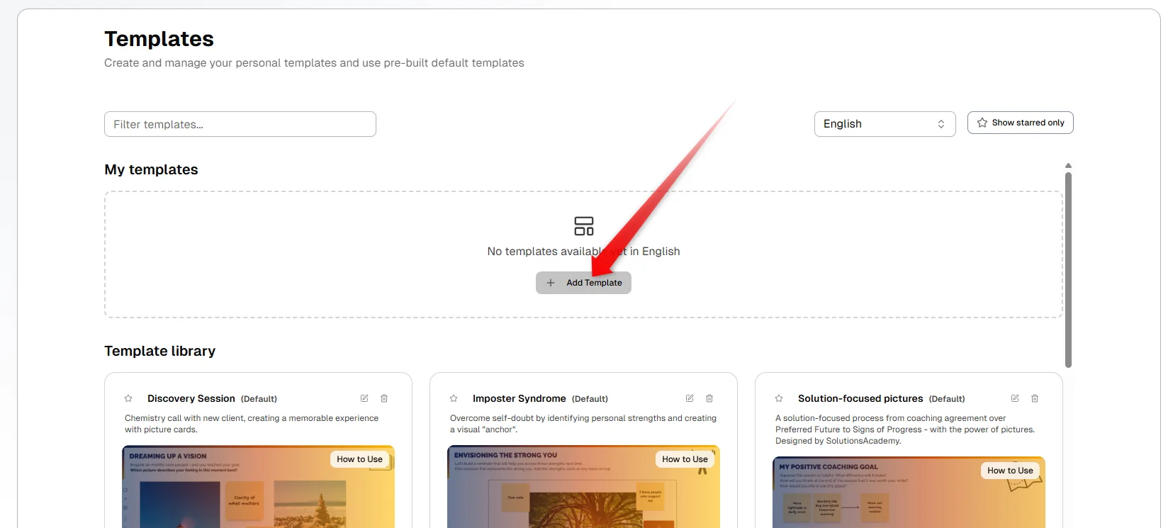 Build your own session templates