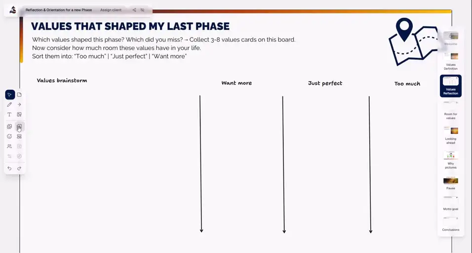Using values cards online in coaching sessions to discover what really matters